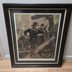 Wait at Vicksburg John Wayne DON STIVERS Signed and Numbered Framed Print 34x28"