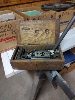 complete antique pipe tap set