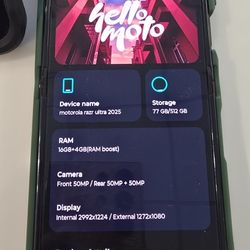 Razr Ultra 2025 Scarab Green Unlocked 