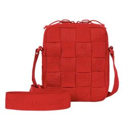 SUPREME WOVEN SHOULDER BAG RED