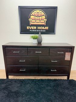 Aleidy Espresso 7 Drawer Double Dresser