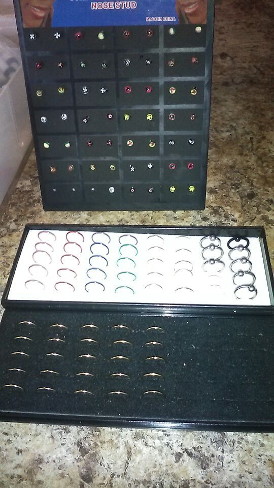 Body jewelry of all sorts of $2 some $3 some $5