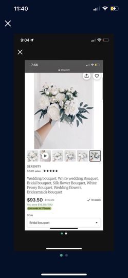 Etsy Bridal Bouquet 