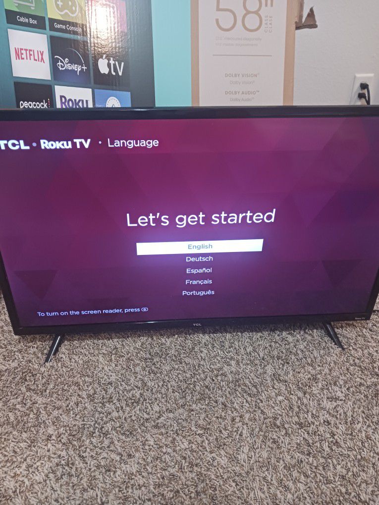 TCL Roku 32 Inch Smart T.V. Used Works