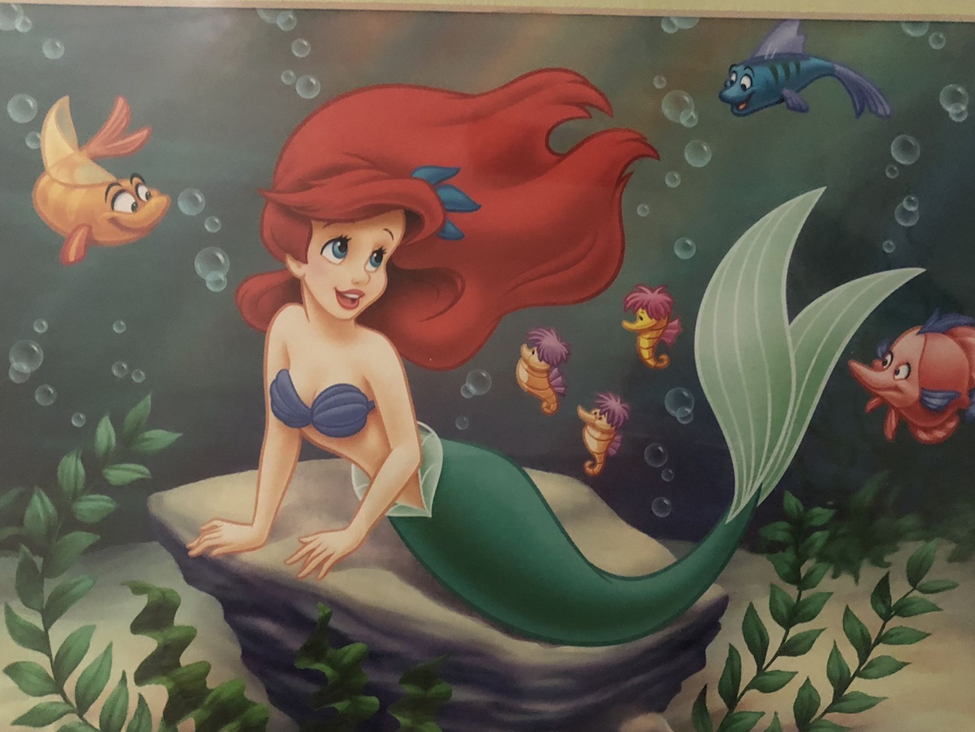 Walt Disney The Little Mermaid Framed Print with Mat Ariel & Fiends