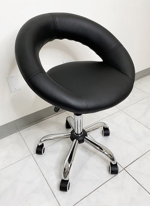 (New in box) $30 Round Stool w/ Back Rest Salon Medical Swivel Hydraulic Seat Chair Rolling Wheels