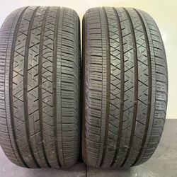 V667  275 45 20 110V  Continental CrossContact  LX Sport  2 Used Tires 80% Life 