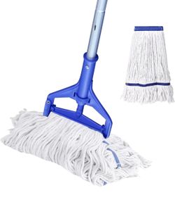 👍👍👍 Heavy Duty Commercial String Mop with Replacement Heads