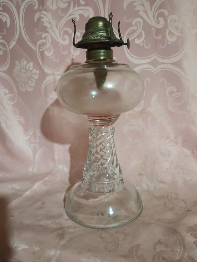 1800's Victorian Vintage Canner Twisted With Etched Flowers Around Base