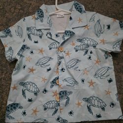 Sea Turtle Button Down
