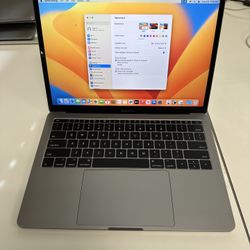 Apple 2017 13” MacBook Pro 2.3ghz Core i5 8gb RAM 128gb SSD macOS Ventura Space Gray 