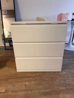 IKEA MALM White 3-Drawer Dresser