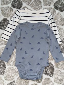 H.M 9 -12 Months baby boy long sleeve bodysuits