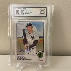 2022 Topps Heritage Aaron Judge Real One Auto #ROA-AJ (Arena Club GEM MT 10 / AUTO 10