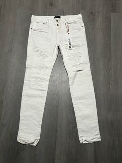 White Purple Jeans