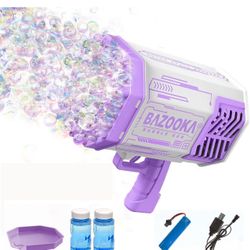 BRAND NEW IN BOX BubbleGunBubble Machine Blower 69 Holes Automatic Bubbles Machine for Kids Adults Outdoor Toys Gift for Birthday Wedding Party Bubb