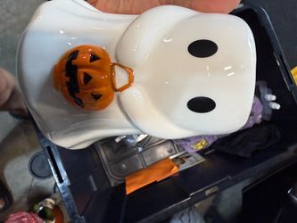 Halloween pumpkin/ghost candle and soap dispenser
