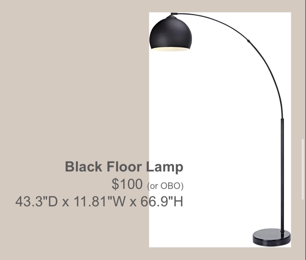 Floor Lamp with Real marble base
