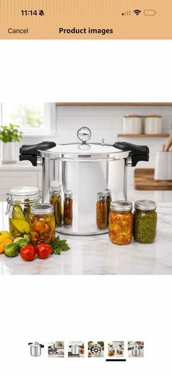 Barton 22 QT Pressure Canner & Cooker, Induction Compatible Stovetop Canning Pot with Pressure Gauge and Rack, Large Capacity Steam Pressure Cooker fo