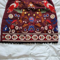 Colorful Embroidered Skirt