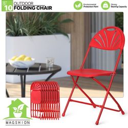 Red Foldable Party Chairs Pack Of 10 Brand New In Box 📦
