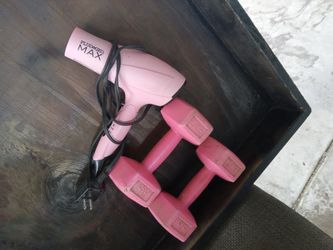 2 Five Pound Weights And A Working Dryer