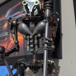Scrap Sculpture robot 18" tall car metal parts custom