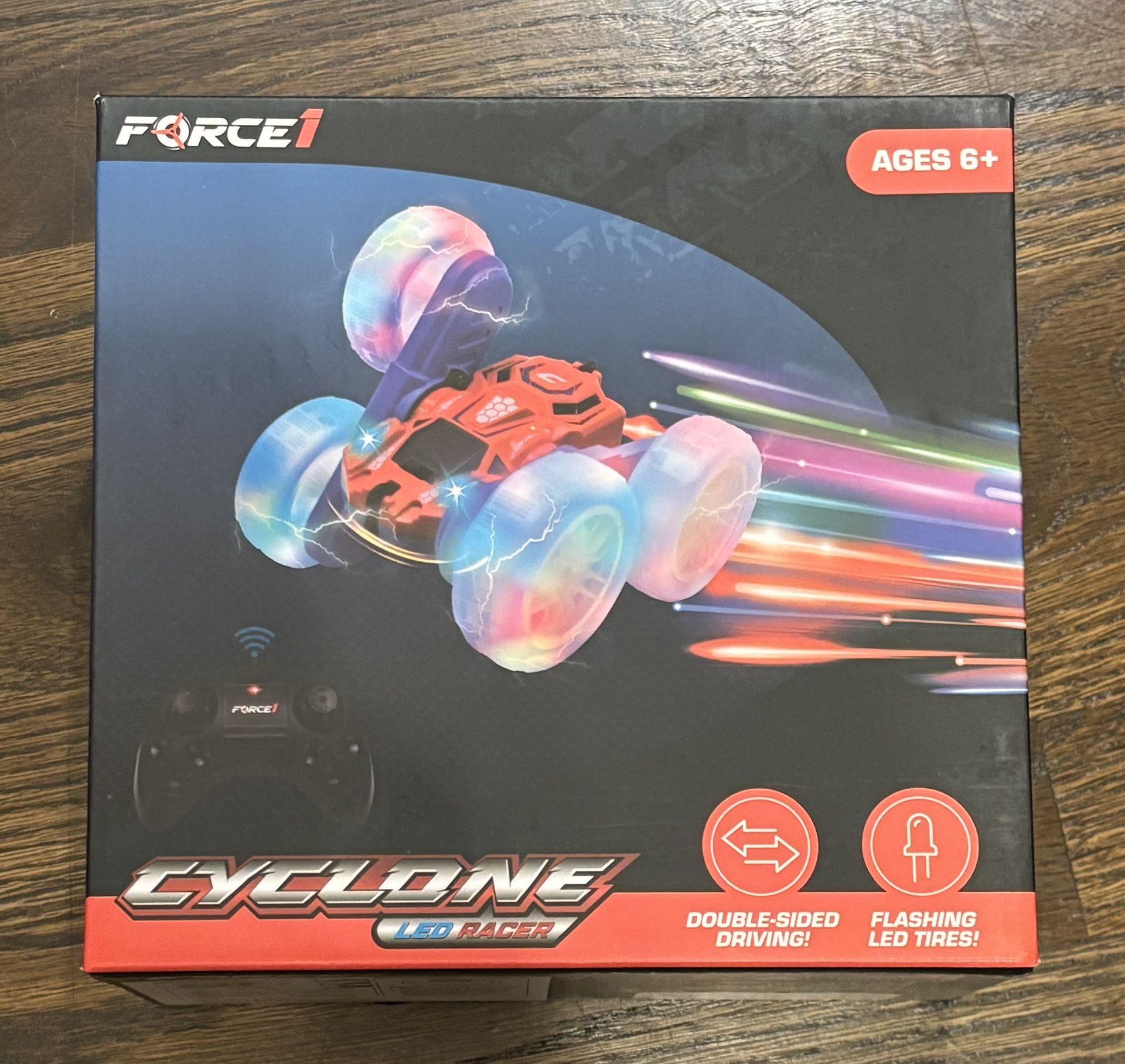 Force1 Cyclone LED Racer Remote Control Car, 360 Spin, High-Speed - NIB / NWT