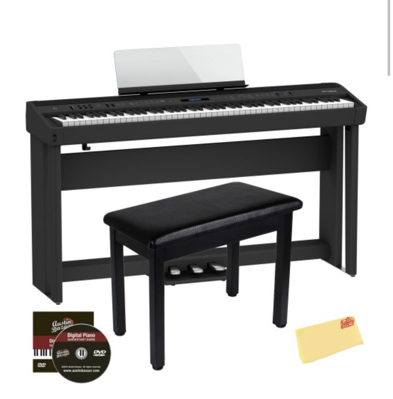 🎹 Roland FP-90X 88-Key Digital Piano Bundle – Like New!