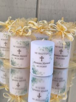 Baptism Candles Personalized