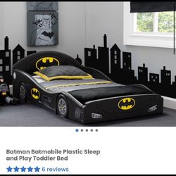 Batman Batmobile Plastic Toddler Bed Frame/ Batman/ Kids/ Toys/ Bed/ Bedroom/ Furniture/ Sleep/ New