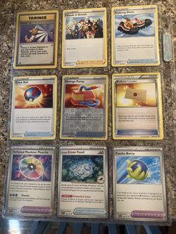 Pokémon Trainer & Energy Card Lot In New Binder 