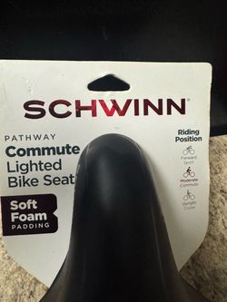 Schwinn Commute Pathway Bicycle Saddle, Foam Padding, Black