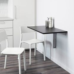 Wall-mounted drop-leaf table/desk