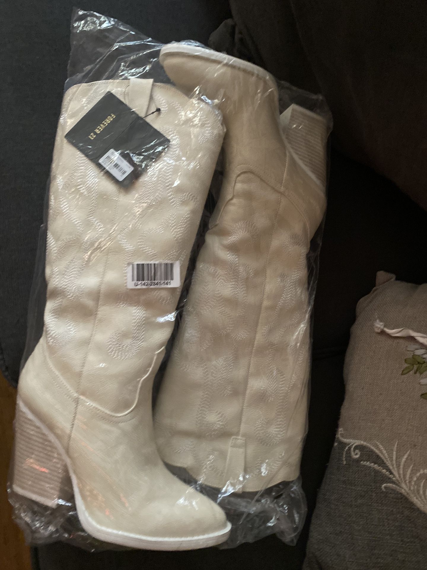 White Boots Size 6 