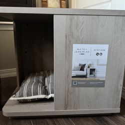 Nate & Jeremiah Chestnut Wood Finish Side Table Pet Home