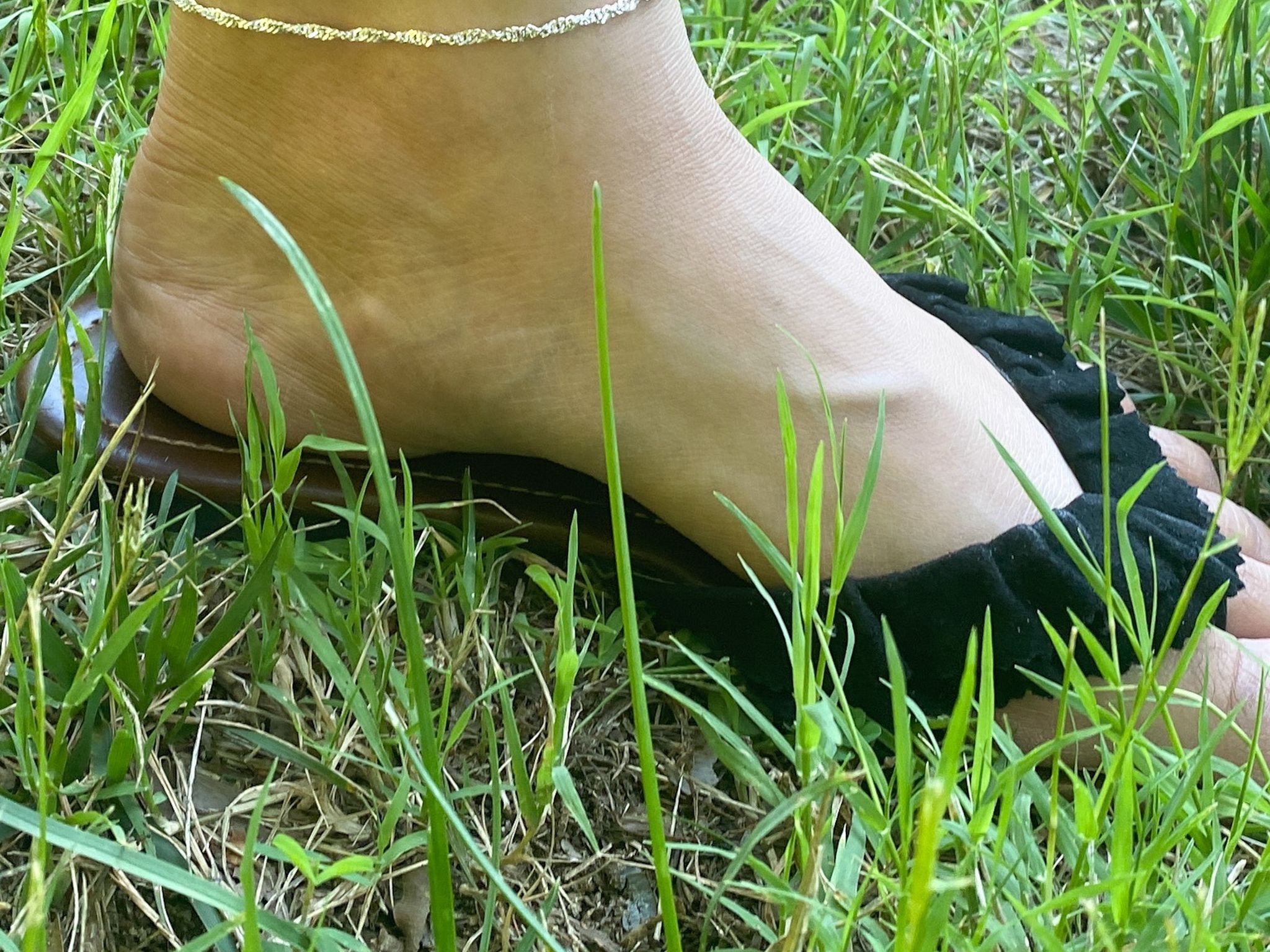 Silver anklet