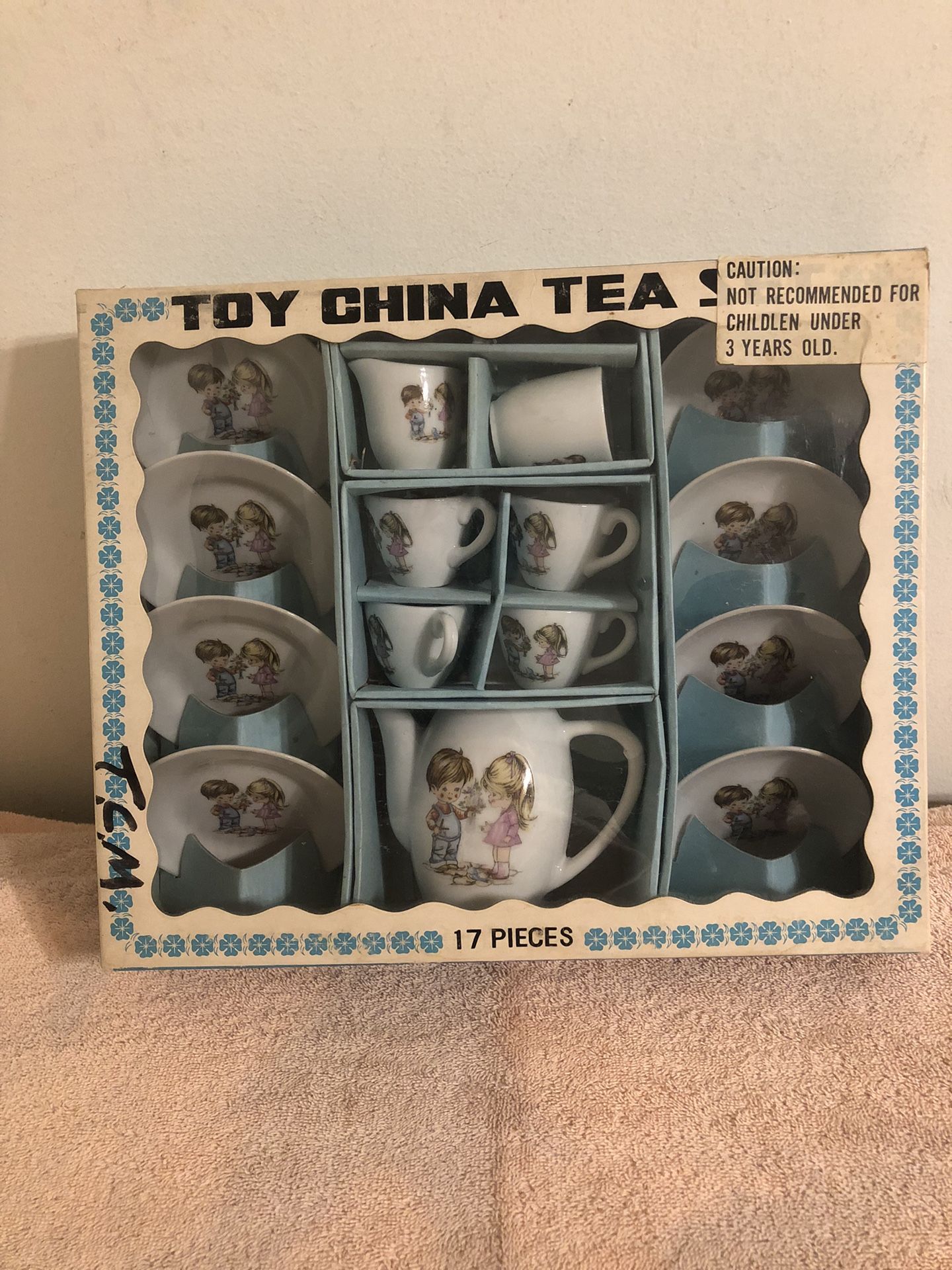 Vintage Kasuga Toy China Tea Set 17 Pieces #48-32486 Complete Made In Japan