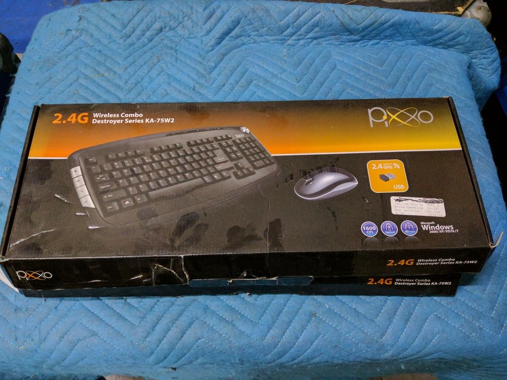 Wireless keyboard and mouse.
