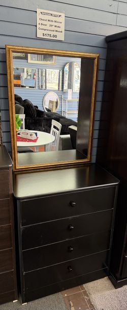 4 Door Chest 29” Wide with Mirror