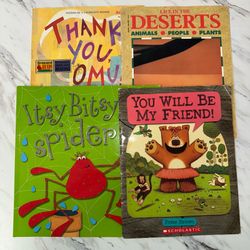 Bundle Of 4 Books Children’s Preschool Itsy Bitsy Spider, You Will Be My Friend