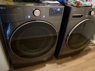 LG ThinQ Front-Load Washer and Dryer Set