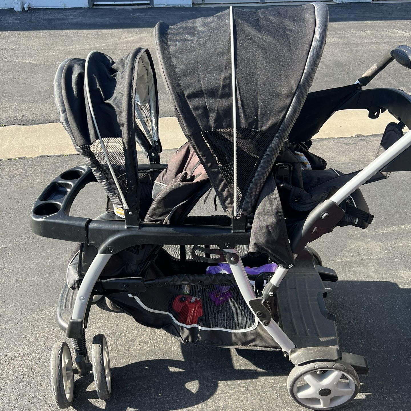 uppababy mini MINU V3 Piggyback Square Patio Dining Table Click Drag grain leather handlebar Style:Bucket