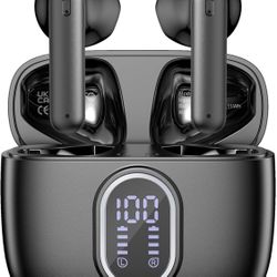 Wireless Earbuds Bluetooth 5.3 Headphones 40 Hrs Playtime with LED Display, Deep Bass and ENC Noise Cancellation Bluetooth Earbuds HD Mics IPX7 Waterp