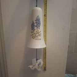 Ceramic Wind Chime/Bell El Paso Texas Bluebonnets