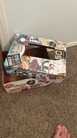 50th birthday dropbox or drawing box