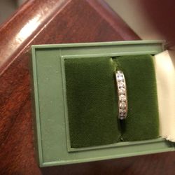 14K diamond band- 1/2 carat white diamonds size 6