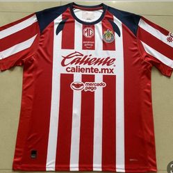 Soccer Chivas Guadalajara el rebaño sagrado  New Jersey  2025-  2026 fan version sizes small to 4xl tricampeon futbol Mexico home local away visitante