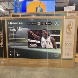100” Hisense mini led 4k her tv floor model