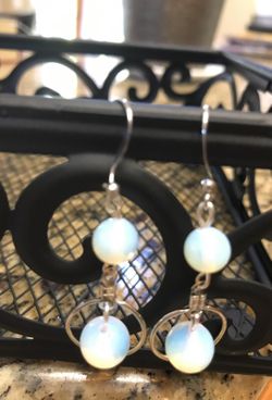 Moon stone earrings